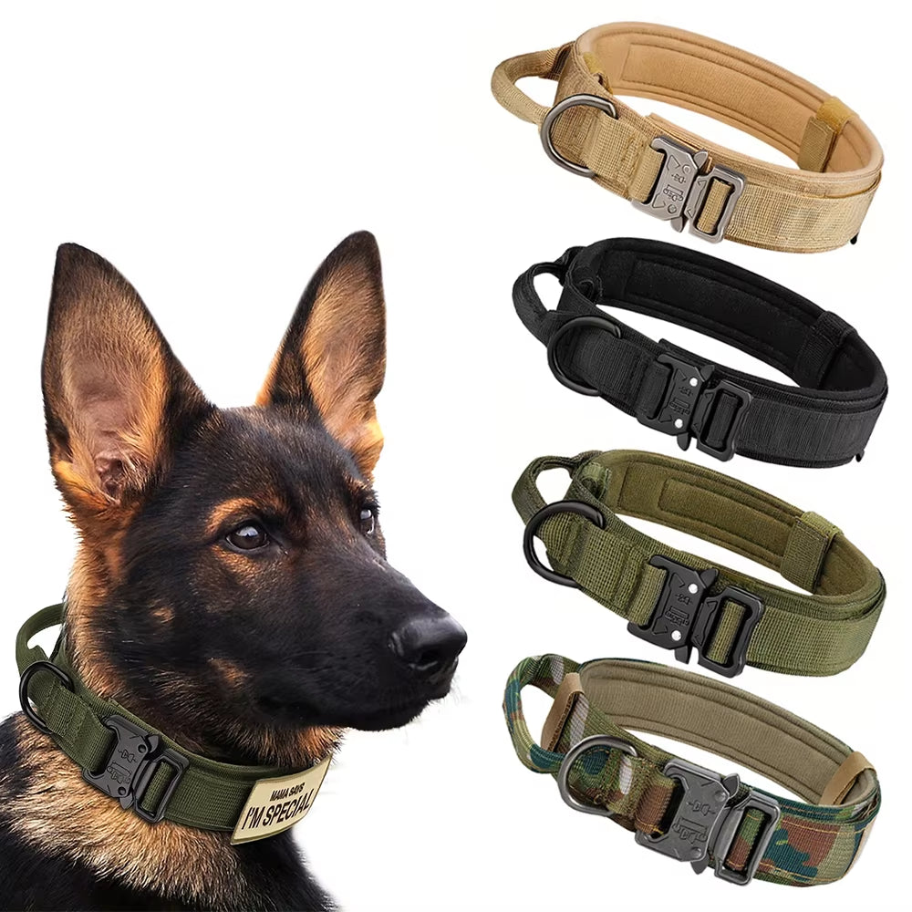 Premium Adjustable Tactical Dog Training Collar and Leash Set with Control Handle for All Dog Sizes