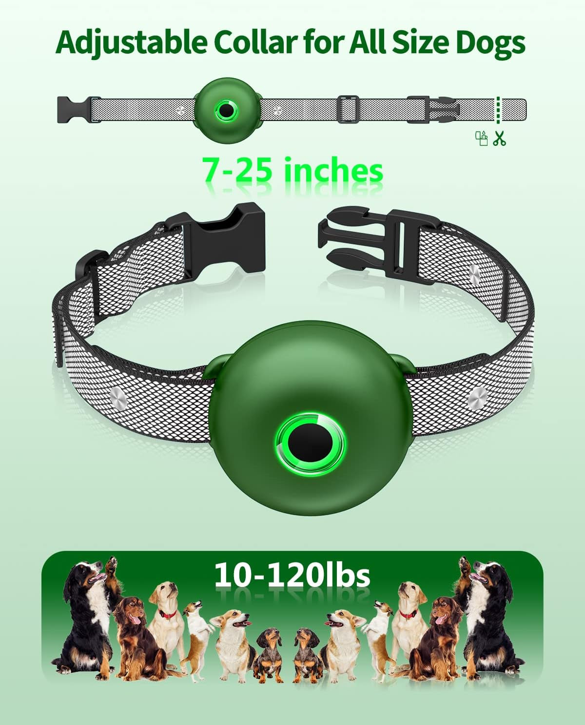 Advanced Rechargeable Dog Training Collar with Remote Control - 2600FT Range, Beep, Vibration, Static Shock, and Safety Lock for All Dog Sizes