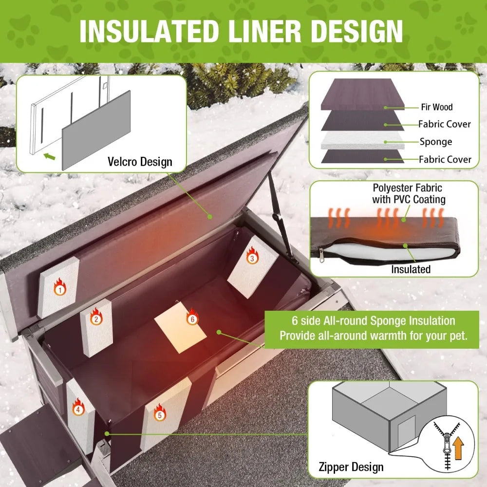 Premium Insulated Outdoor Cat Shelter with Heated Waterproof Design for Winter Use with Feral Cats