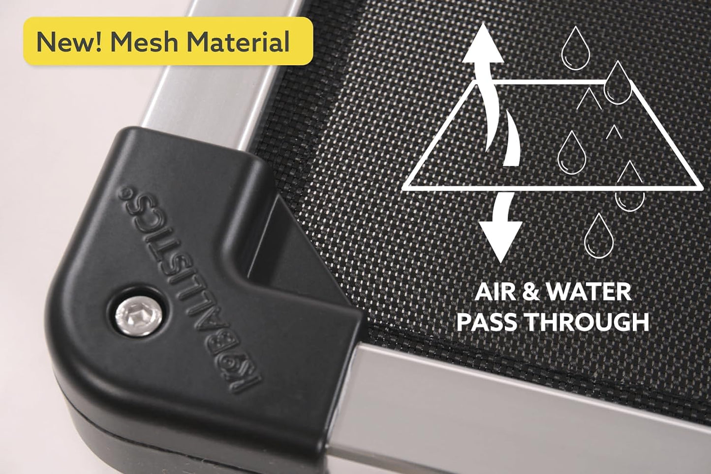 Indestructible Elevated Cooling Dog Bed for Aggressive Chewers - Pre-Assembled Small Black Mesh Design
