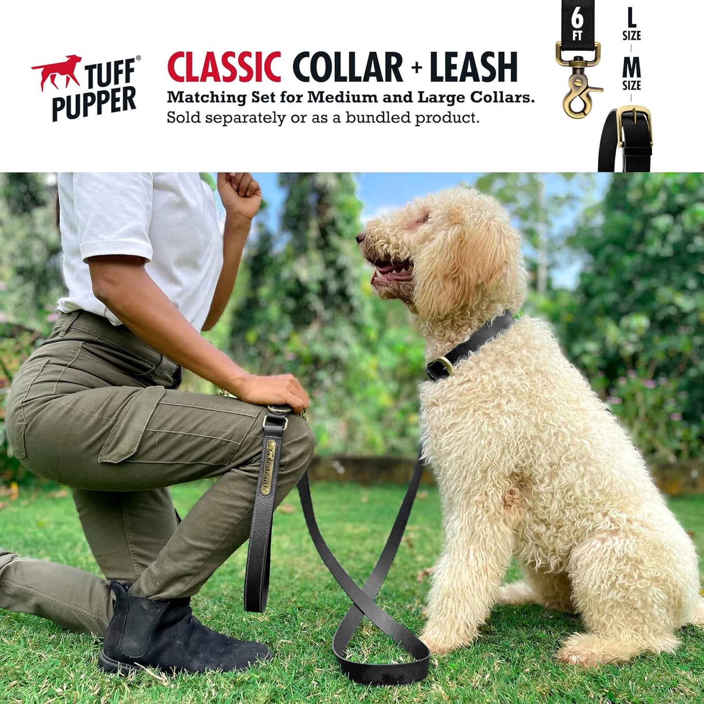 Premium Heavy-Duty Dog Collar | 10X Stronger than Leather | 100% Waterproof and Odor-Proof | Durable Rust-Proof All-Metal Hardware