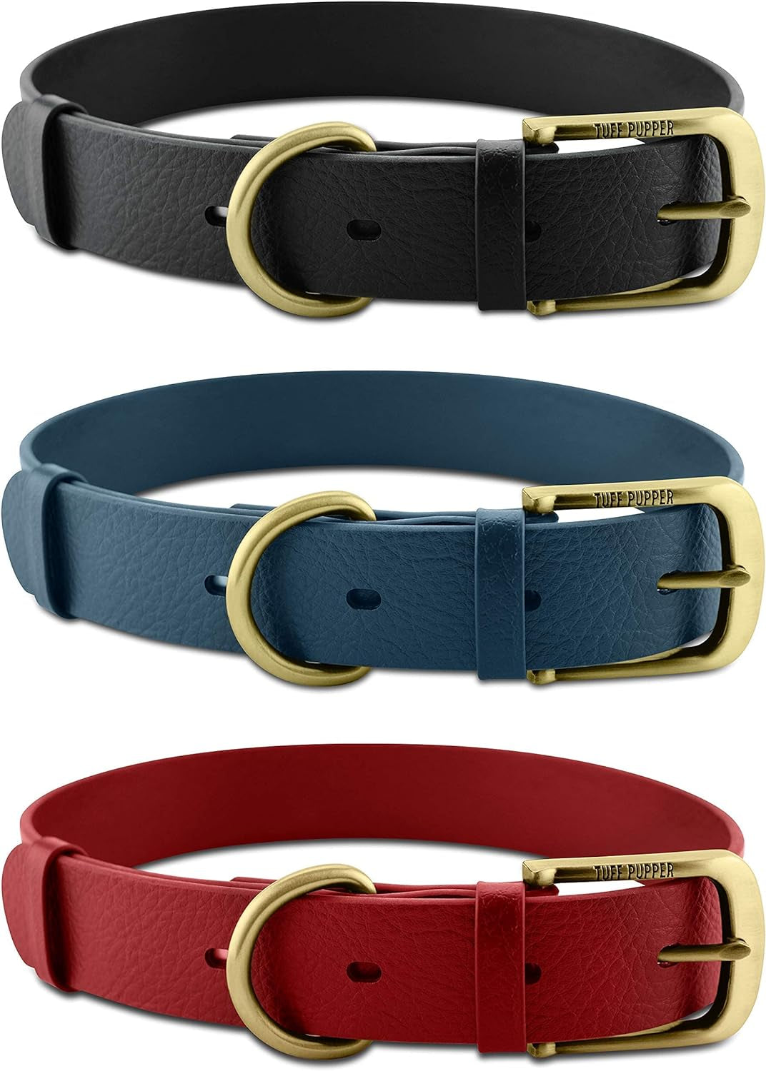 Premium Heavy-Duty Dog Collar | 10X Stronger than Leather | 100% Waterproof and Odor-Proof | Durable Rust-Proof All-Metal Hardware