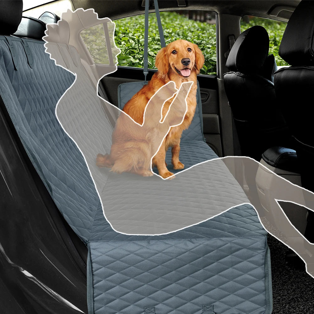 Waterproof Dog Car Seat Cover - Hammock Style Rear Seat Protector for Safe Pet Travel