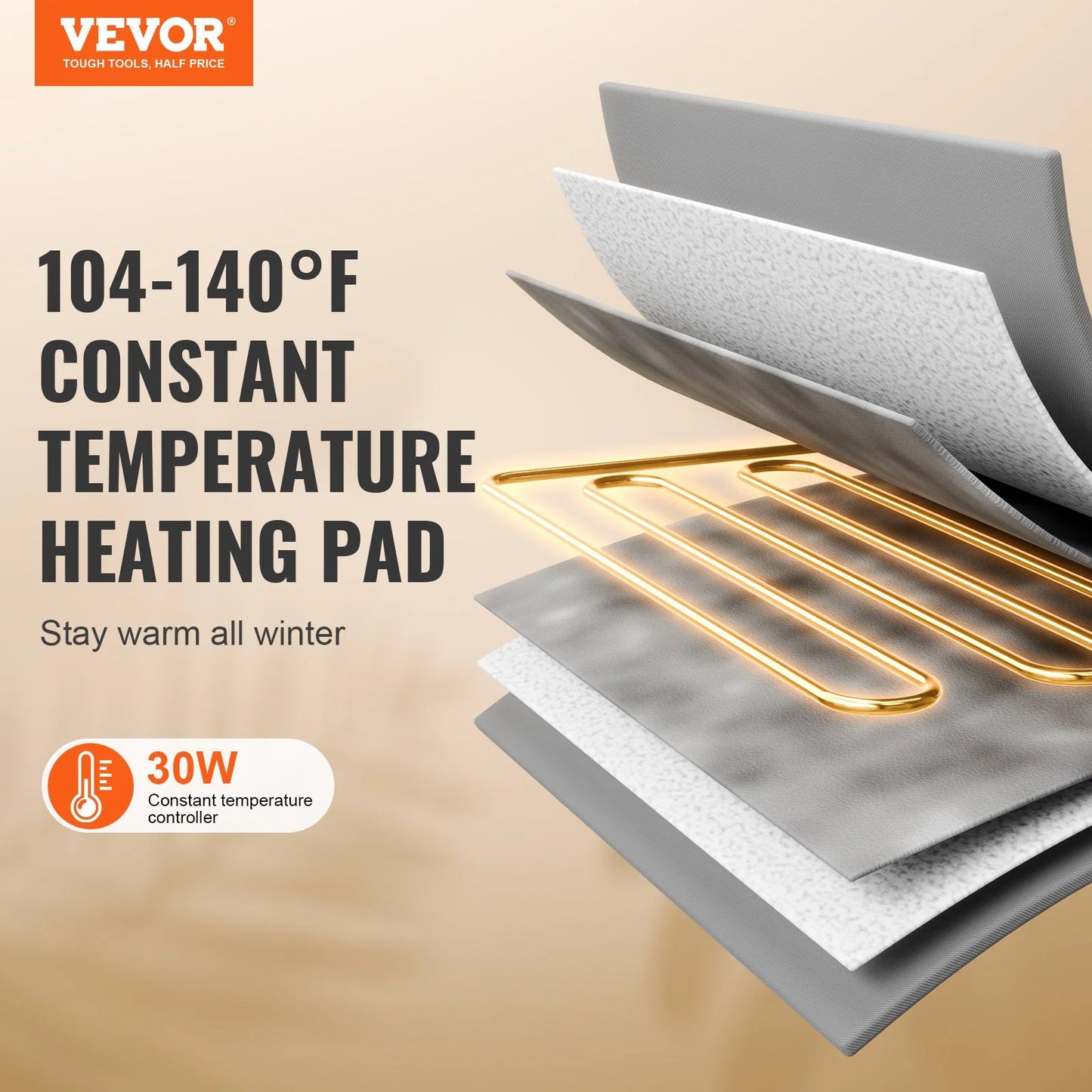 VEVOR Portable Heated Cat Shelter with Heating Pad - Compact Blue Design