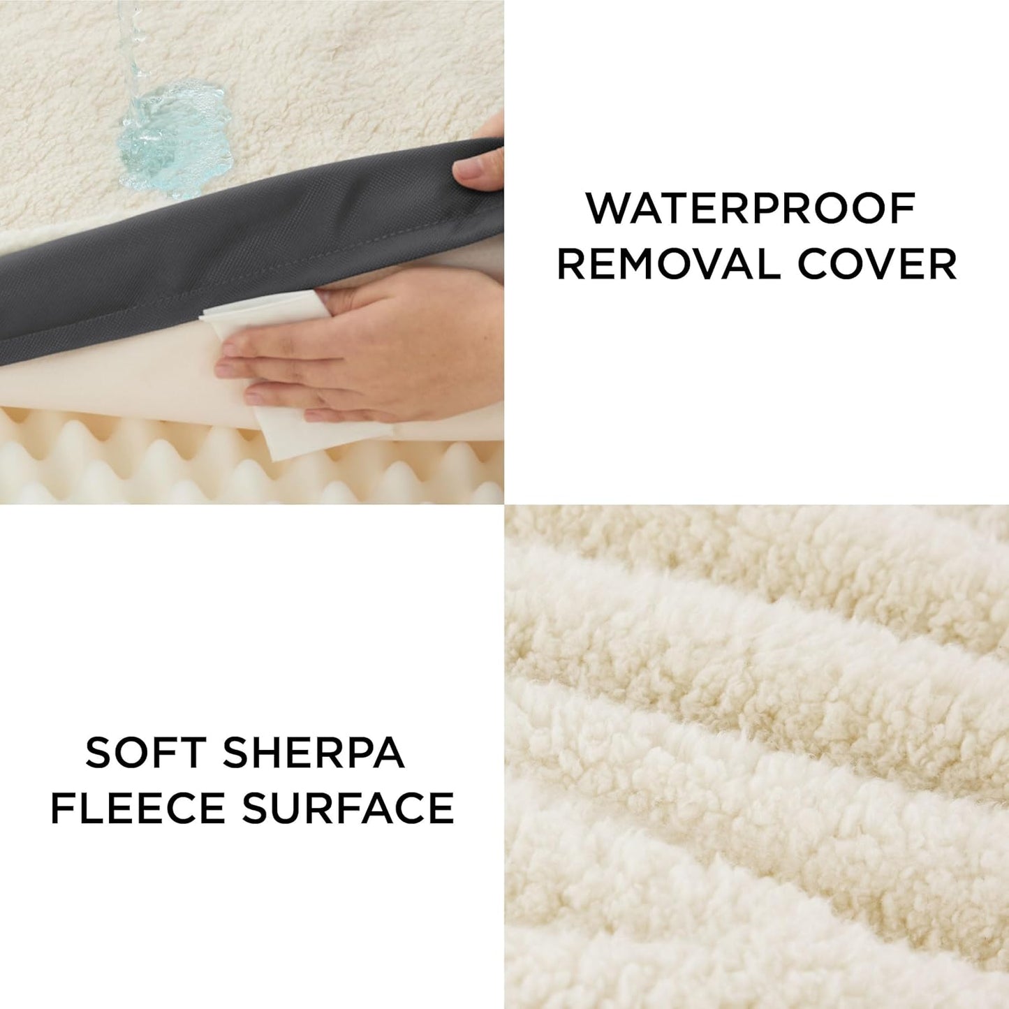 Premium Orthopedic Dog Bed for Medium Breeds - Waterproof, Removable Cover with Egg Crate Foam for Ultimate Comfort and Support