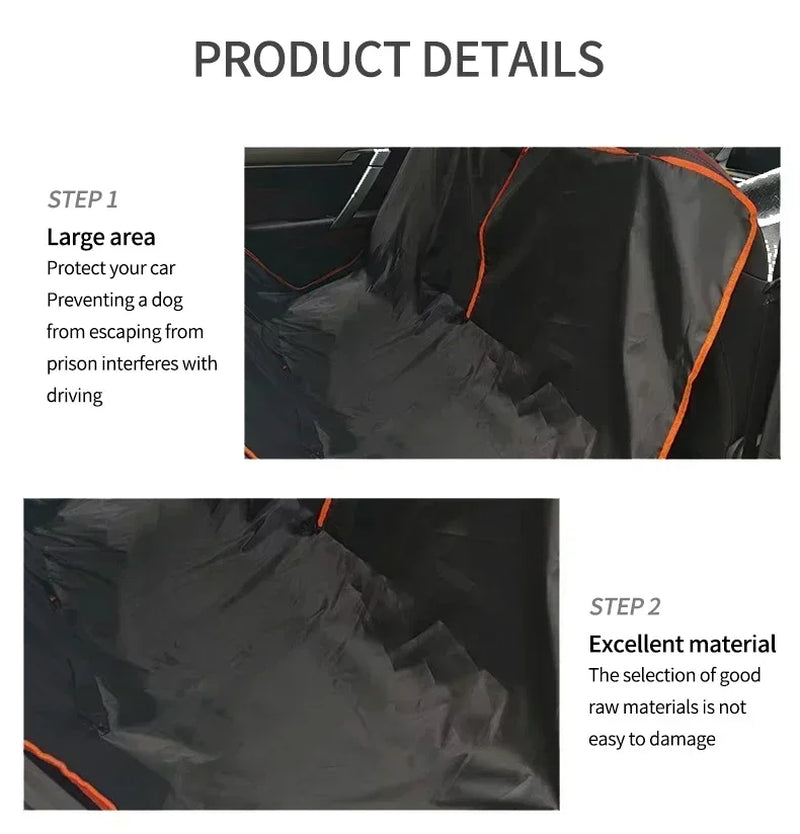 Premium Oxford Cloth Dog Car Seat Cover - Durable, Waterproof, Scratch-Resistant Hammock Cushion Protector for Vehicles