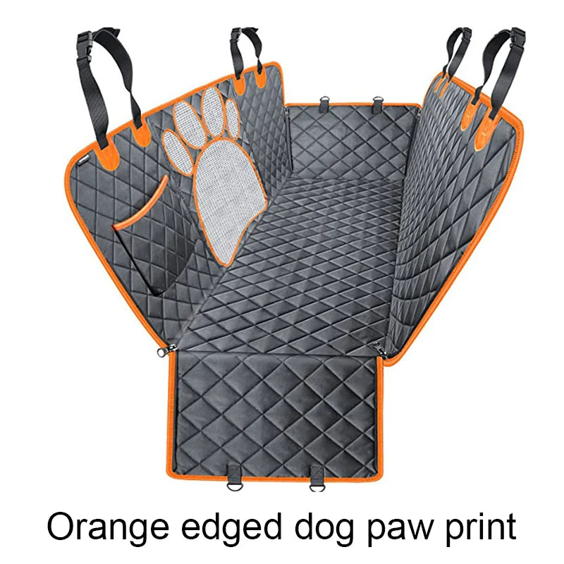 Waterproof Car Seat Cover with Visual Mesh Window and Side Zipper for Dogs and Cats - Travel Mat Hammock for Pet Carriers