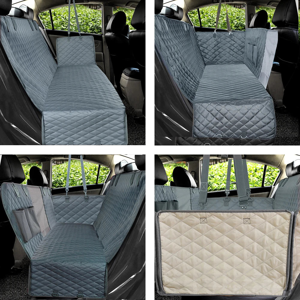Waterproof Dog Car Seat Cover - Hammock Style Rear Seat Protector for Safe Pet Travel