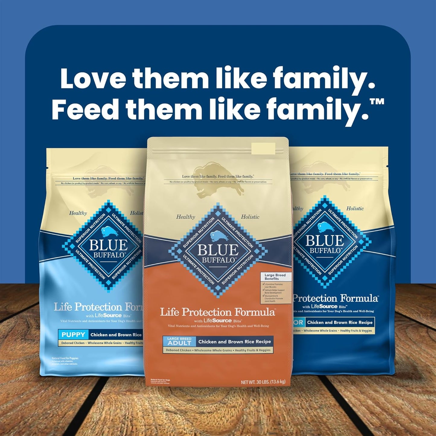 Premium Life Protection Formula for Large Breed Adult Dogs - Chicken & Brown Rice Dry Food, 30 lb Bag - Supports Joint Health and Lean Muscle Development with Natural Ingredients