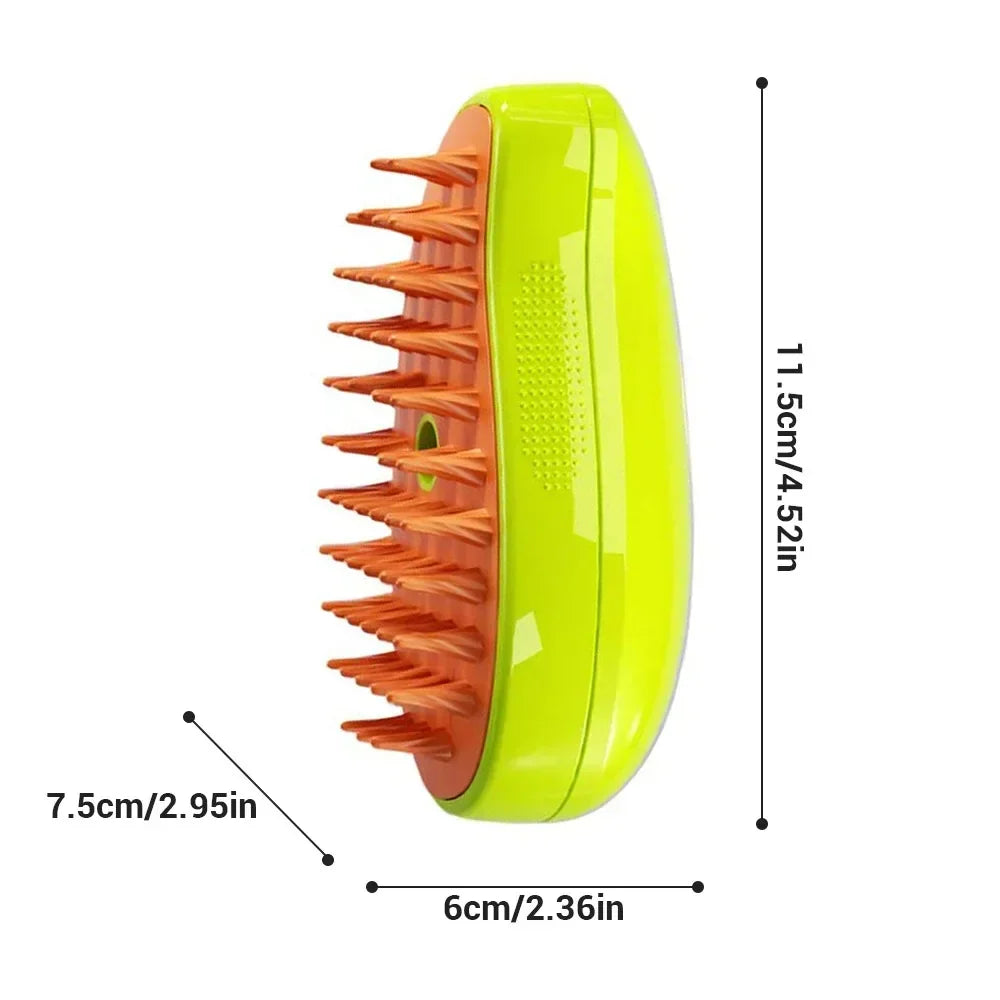 Revitalize Your Pet's Grooming Routine with the 3-in-1 Cat & Dog Steamy Brush - Electric Sprayer for Comfortable Massages and Effortless Shedding!