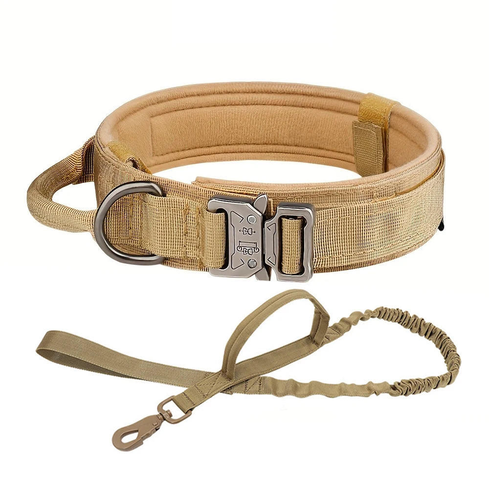 Premium Adjustable Tactical Dog Training Collar and Leash Set with Control Handle for All Dog Sizes