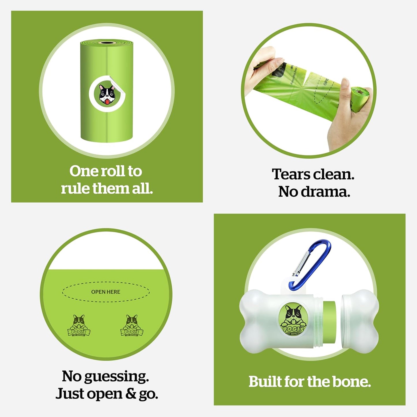 Pogi's Eco-Friendly Extra-Large Compostable Dog Waste Bags – Durable, Leak-Proof, Plant-Based – 135 Count for Sustainable Pet Waste Management