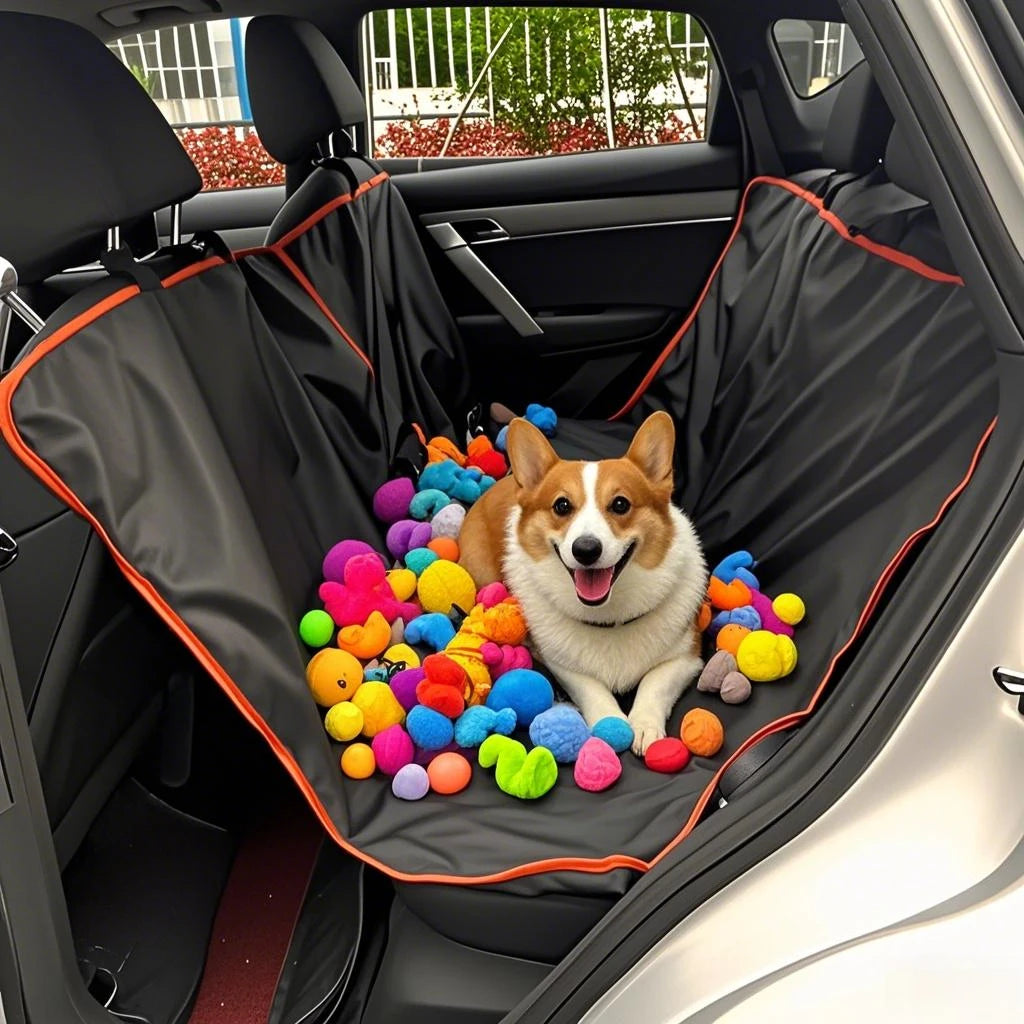 Premium Oxford Cloth Dog Car Seat Cover - Durable, Waterproof, Scratch-Resistant Hammock Cushion Protector for Vehicles