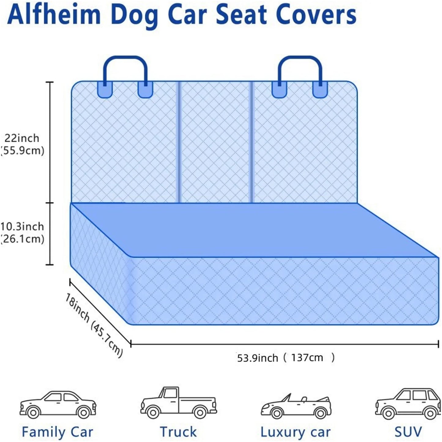 Premium Waterproof Dog Car Seat Cover - Ultimate Back Seat Protector with Adjustable Seat Belts in Stylish Black