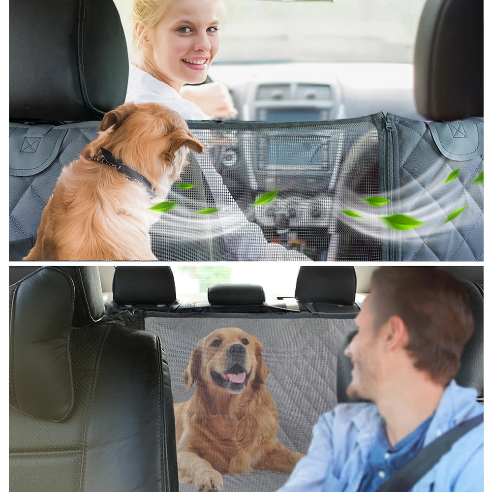 Waterproof Dog Car Seat Cover - Hammock Style Rear Seat Protector for Safe Pet Travel