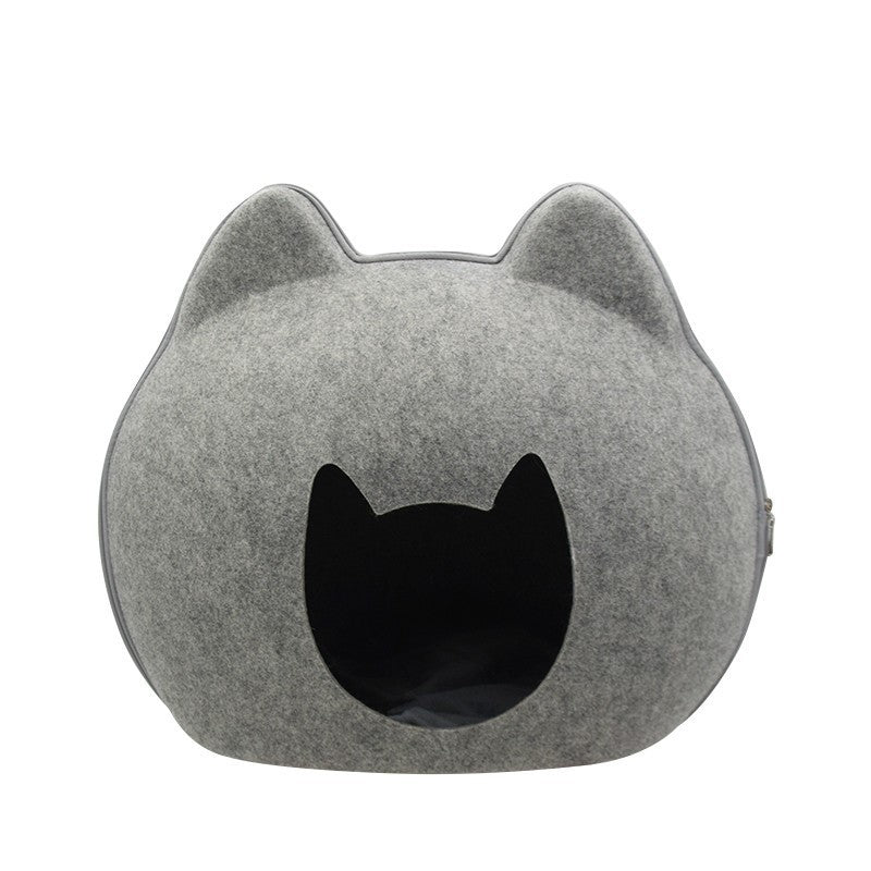 Enclosed Cat Litter House and Bed Villa