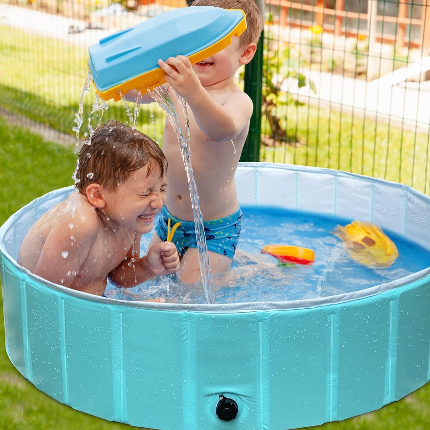 Portable Dog Pool - PVC Kiddie Pool for Pets and Kids, Ideal for Outdoor Swimming and Bathing