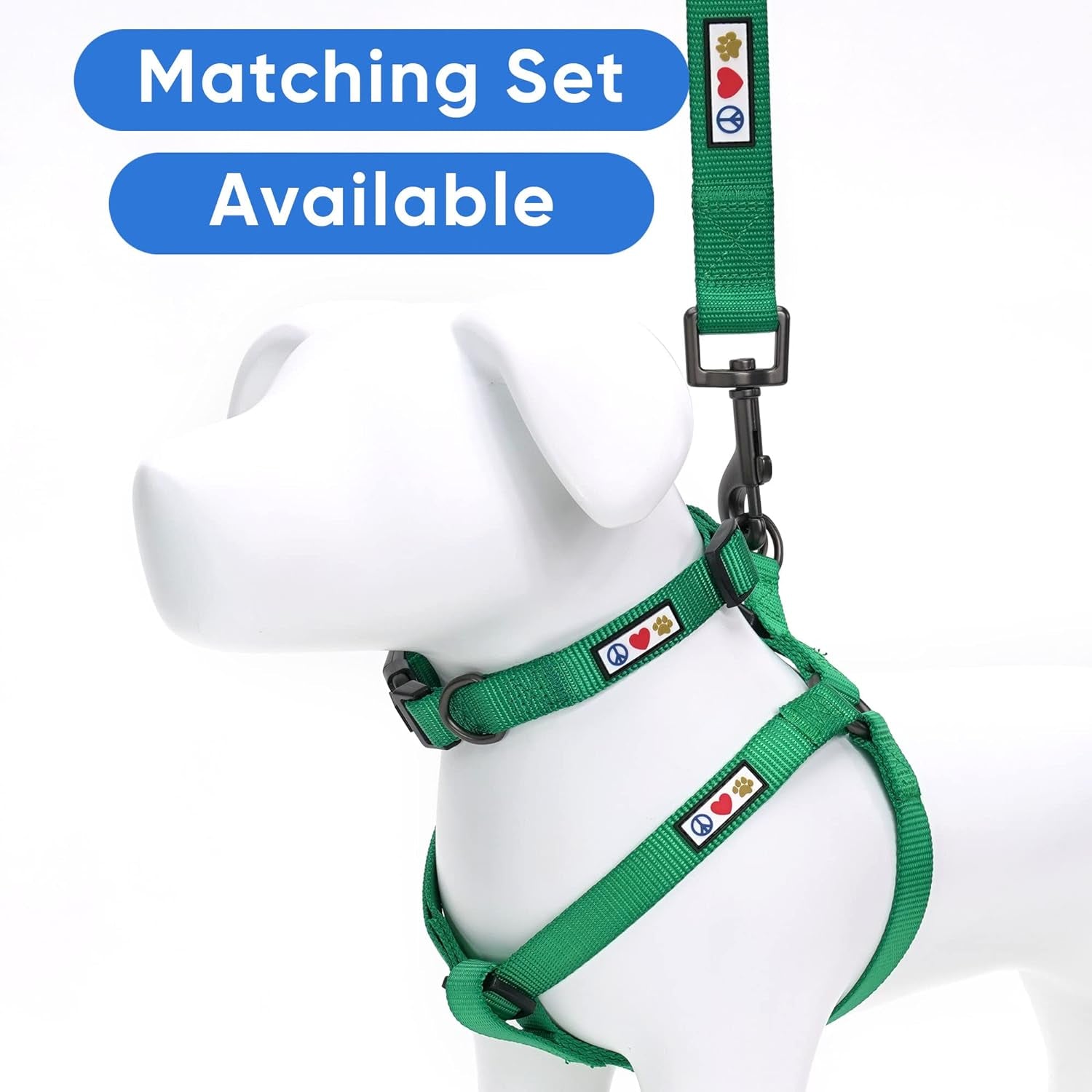 Durable Lush Green Heavy-Duty Adjustable Dog Collar for Large Breeds - Waterproof with Quick-Release Buckle