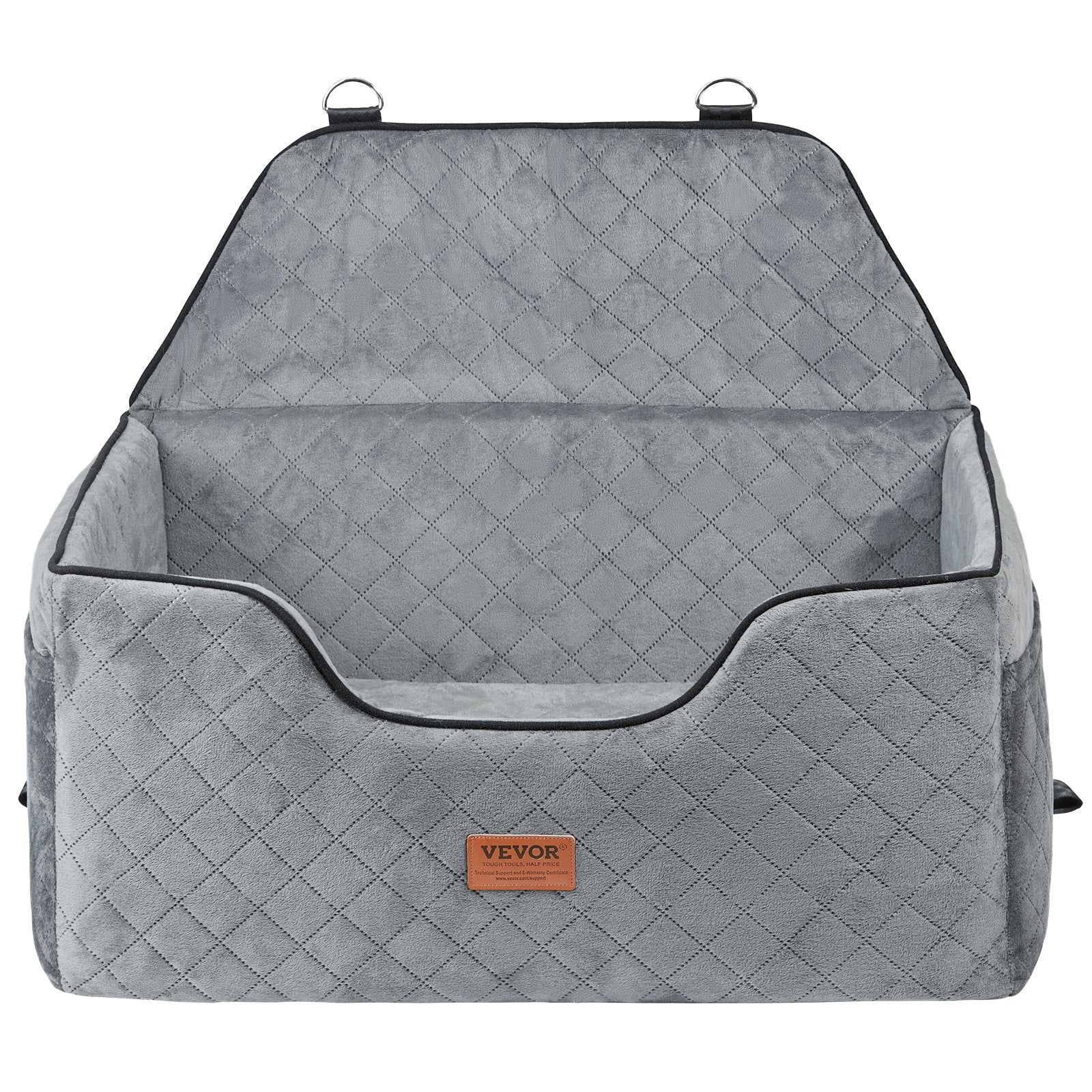 VEVOR Medium to Large Dog Car Seat Booster - Gray, Supports Pets Up to 55 lbs