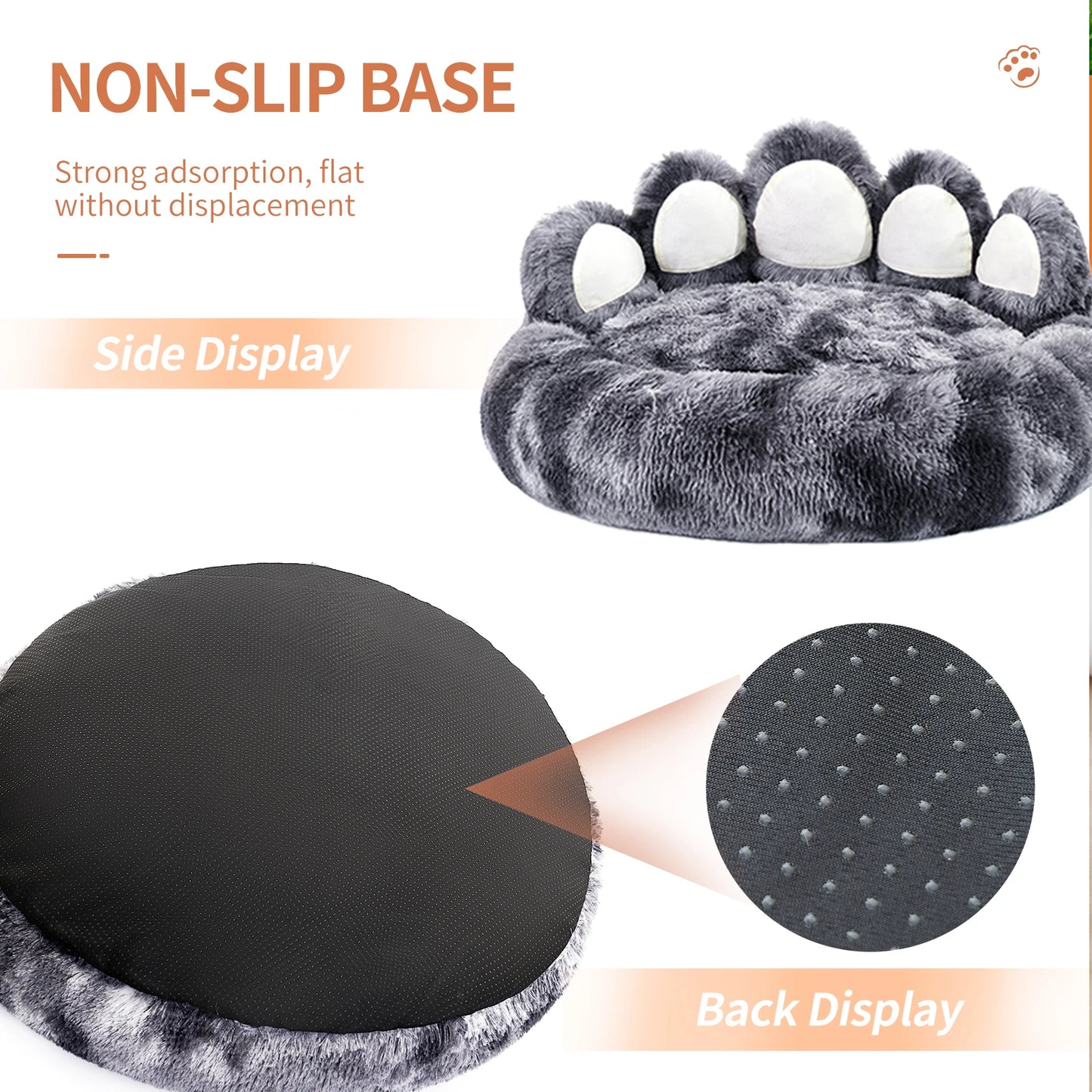 Luxurious Paw-Shaped Cozy Dog Bed Cushion for Optimal Comfort and Warmth for Dogs and Cats