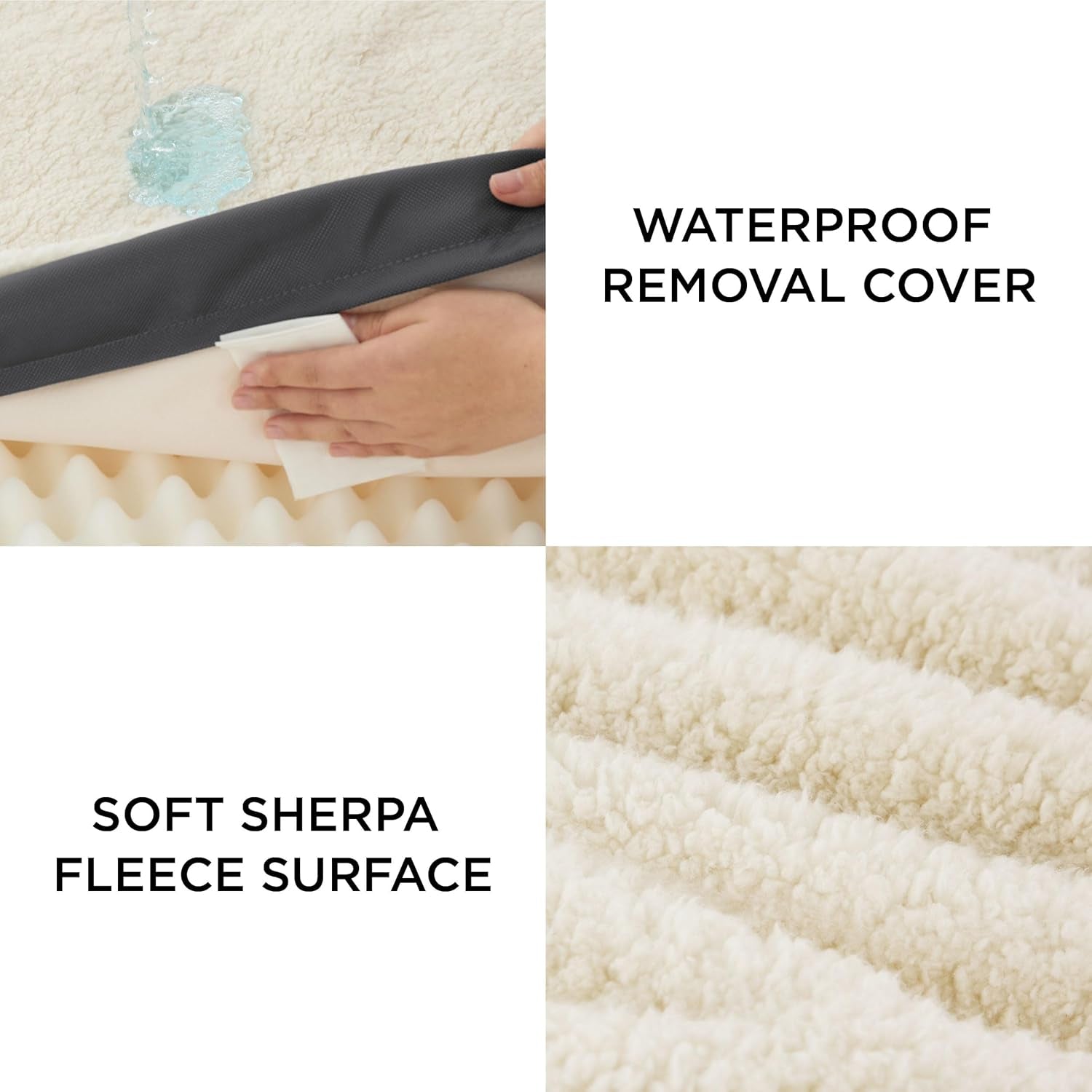 Premium Orthopedic Dog Bed for Medium Breeds - Waterproof, Removable Cover with Egg Crate Foam for Ultimate Comfort and Support