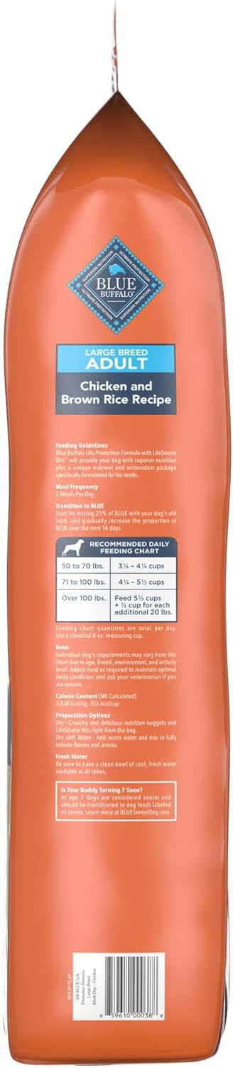 Premium Life Protection Formula for Large Breed Adult Dogs - Chicken & Brown Rice Dry Food, 30 lb Bag - Supports Joint Health and Lean Muscle Development with Natural Ingredients