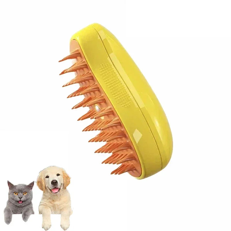 Revitalize Your Pet's Grooming Routine with the 3-in-1 Cat & Dog Steamy Brush - Electric Sprayer for Comfortable Massages and Effortless Shedding!