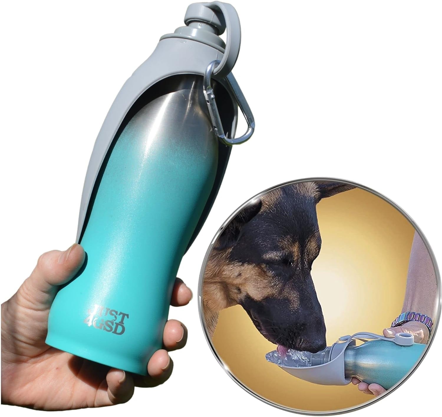 Premium Stainless Steel Portable Dog Water Bottle - 20 OZ Leak-Proof Design for Outdoor Adventures and Travel, BPA-Free