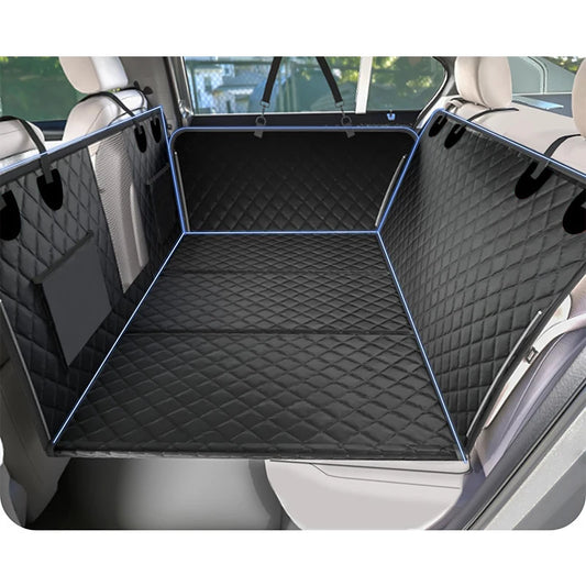 Large Pet Back Seat Extender and Hammock Car Seat Cover with Hard Bottom for Travel