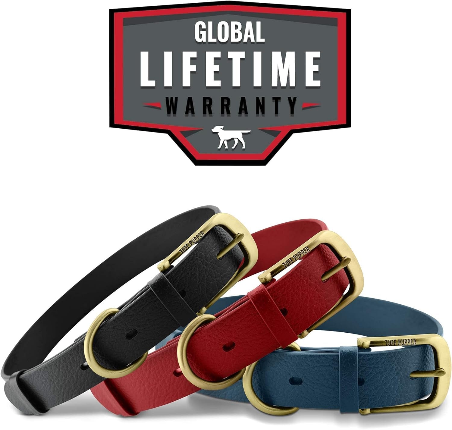 Premium Heavy-Duty Dog Collar | 10X Stronger than Leather | 100% Waterproof and Odor-Proof | Durable Rust-Proof All-Metal Hardware