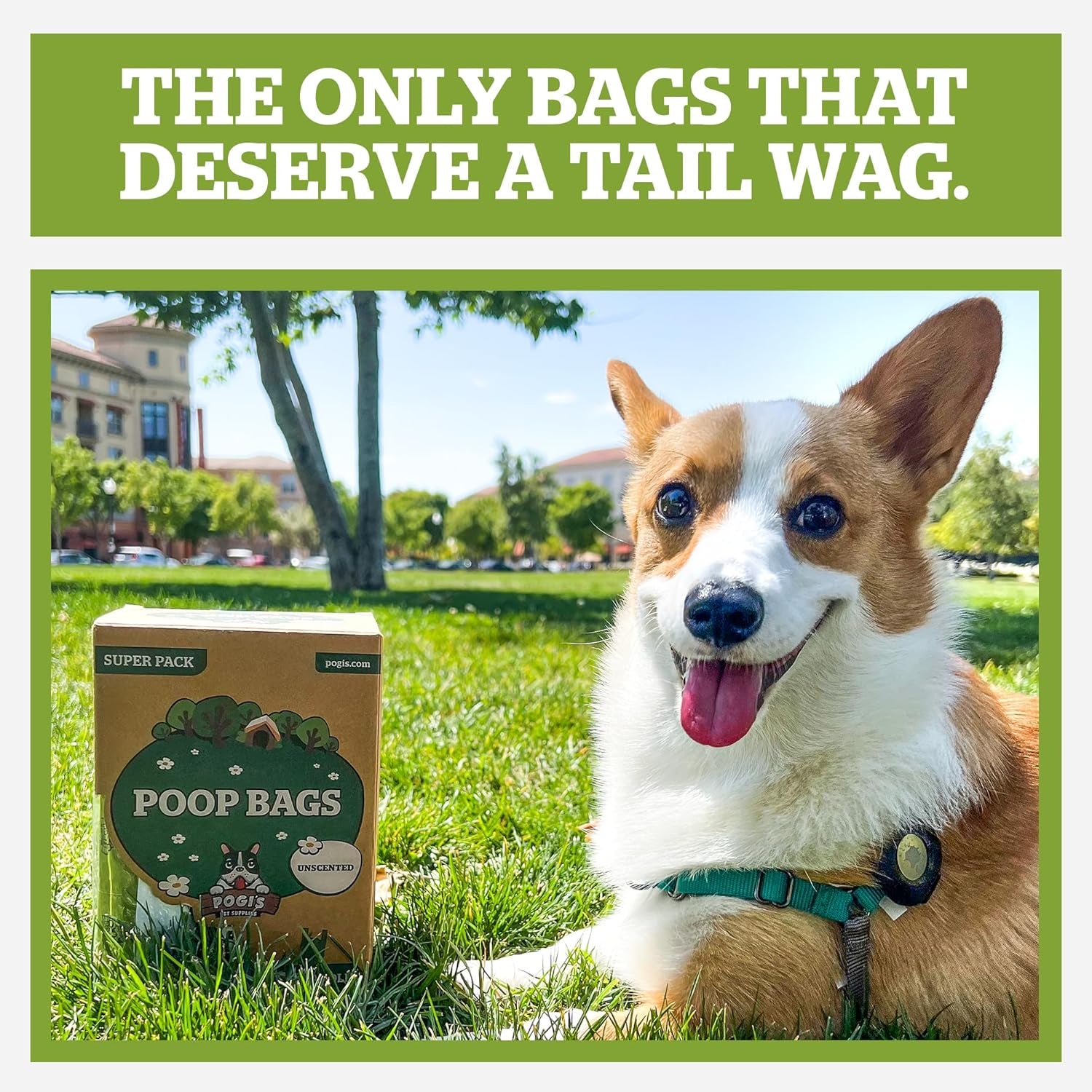 Pogi's Extra-Thick Leak-Proof Dog Waste Bags with Easy-Tie Handles – 900 Count of Fresh Scented Convenience for All Dog Sizes