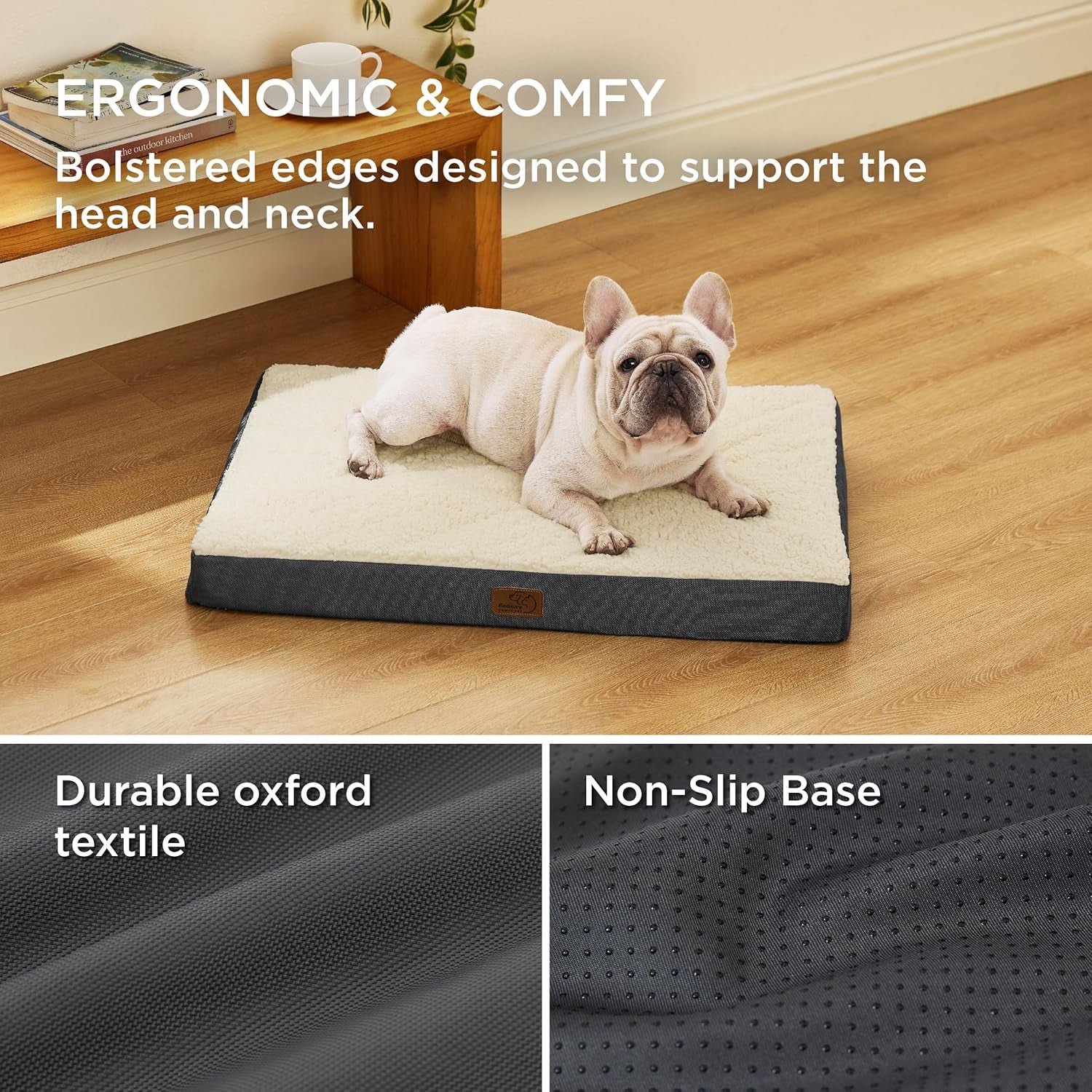 Premium Orthopedic Dog Bed for Medium Breeds - Waterproof, Removable Cover with Egg Crate Foam for Ultimate Comfort and Support