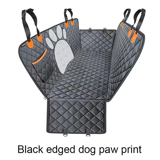 Waterproof Car Seat Cover with Visual Mesh Window and Side Zipper for Dogs and Cats - Travel Mat Hammock for Pet Carriers