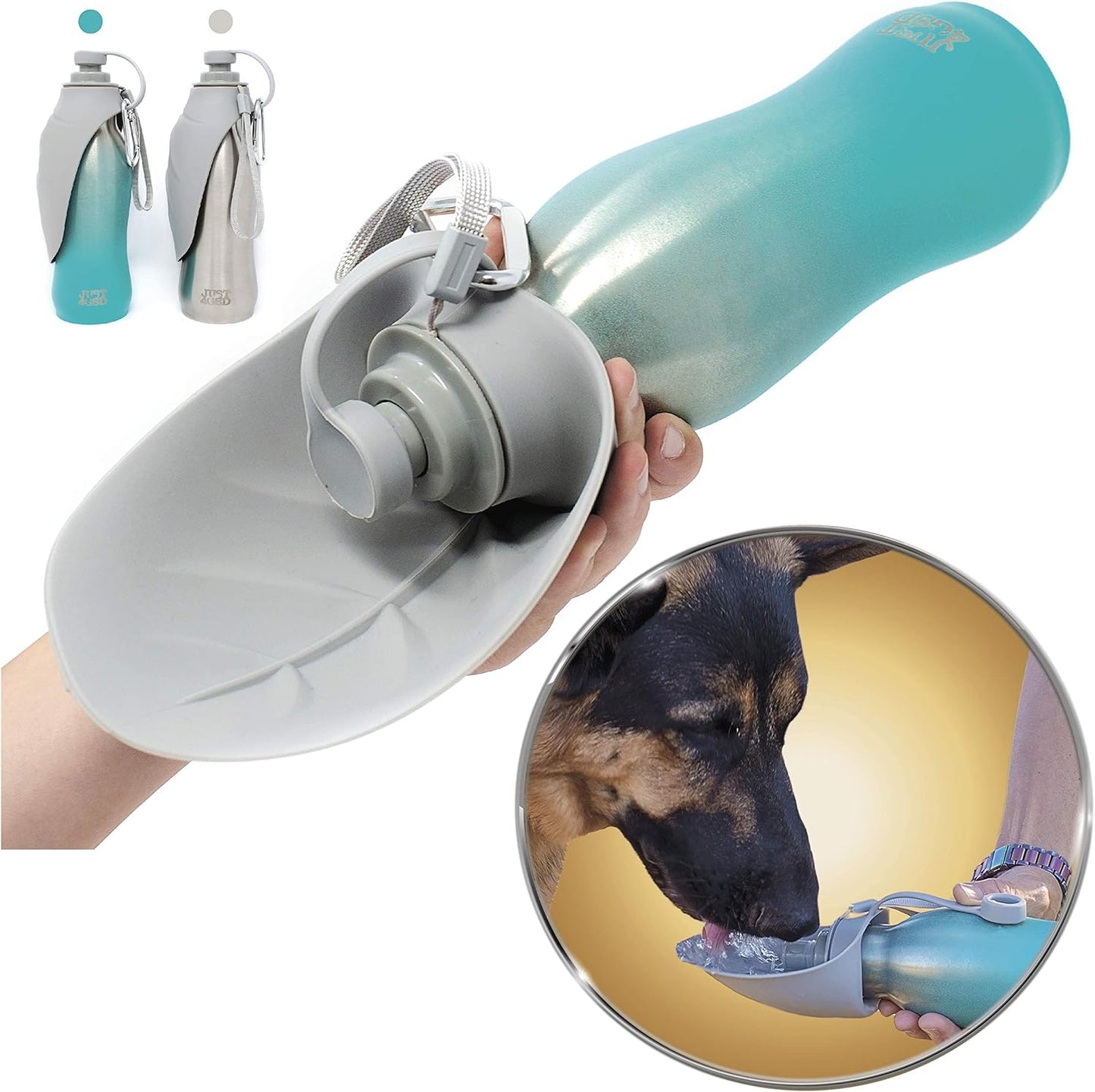 Premium Stainless Steel Portable Dog Water Bottle - 20 OZ Leak-Proof Design for Outdoor Adventures and Travel, BPA-Free