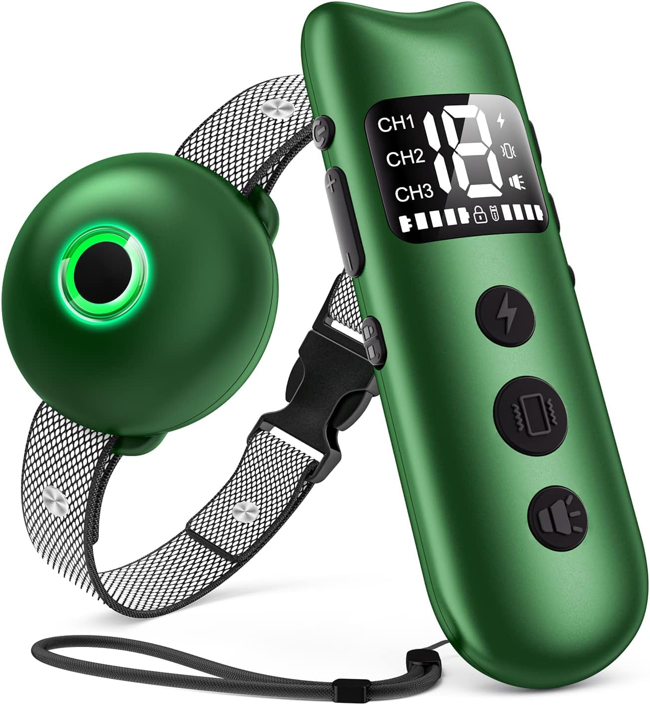 Advanced Rechargeable Dog Training Collar with Remote Control - 2600FT Range, Beep, Vibration, Static Shock, and Safety Lock for All Dog Sizes