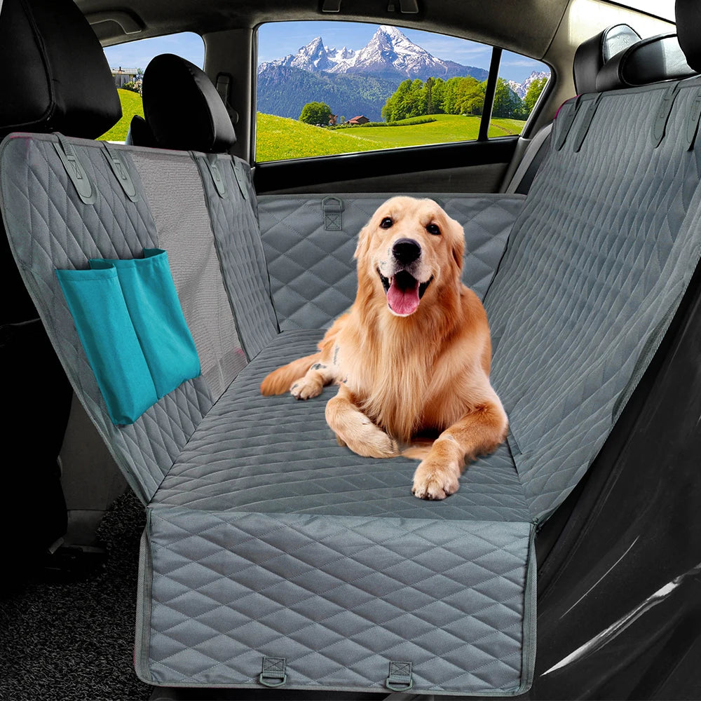 Waterproof Dog Car Seat Cover - Hammock Style Rear Seat Protector for Safe Pet Travel