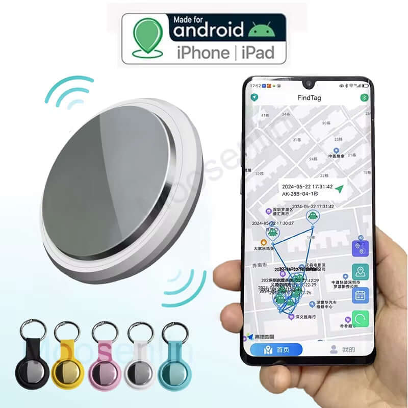Advanced Smart Bluetooth GPS Tracker for Android and iOS - Compact Locator for Pets, Keys, and Valuables