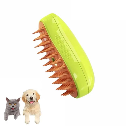 Revitalize Your Pet's Grooming Routine with the 3-in-1 Cat & Dog Steamy Brush - Electric Sprayer for Comfortable Massages and Effortless Shedding!